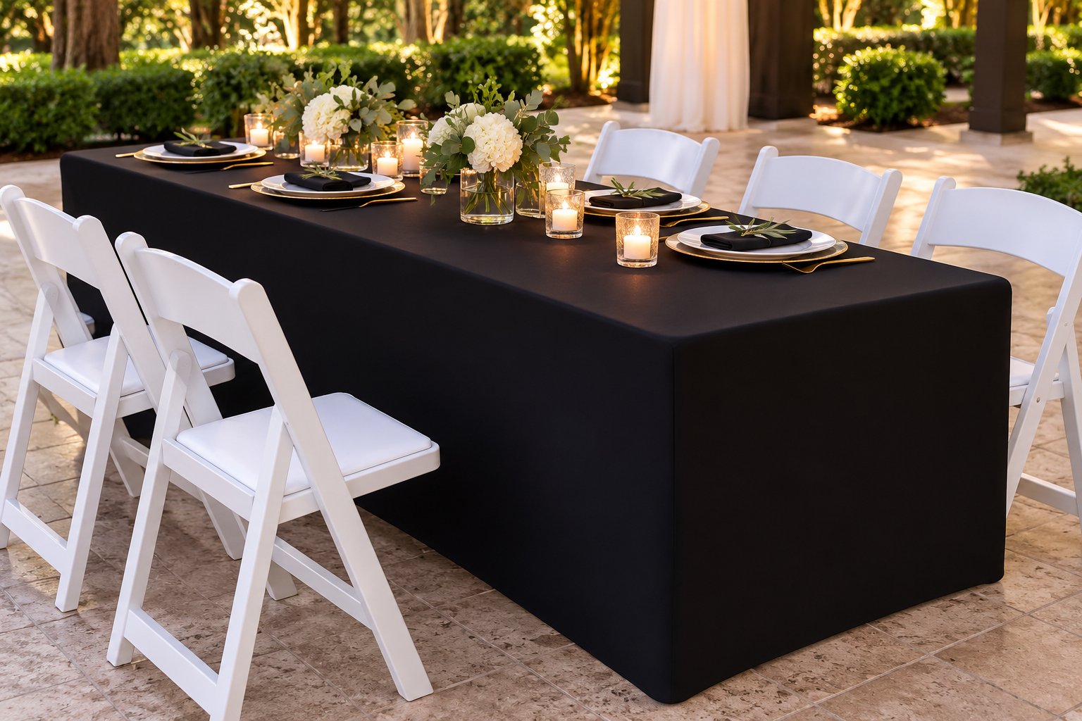 6' Rectangle Fitted Scuba Tablecloth